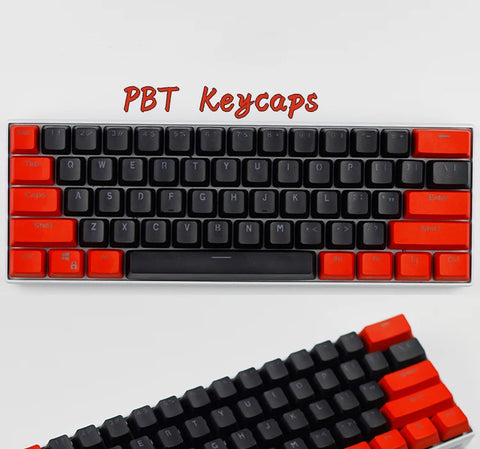 61 Key Set PBT Keycaps Ansi 60% Computer Gamer Mechanical Keyboard Cap Backlight OEM Miami DOLCH GK61 SK61 Anne pro 2 RK61 K617