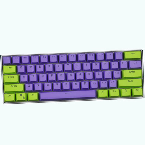 61 Key Set PBT Keycaps Ansi 60% Computer Gamer Mechanical Keyboard Cap Backlight OEM Miami DOLCH GK61 SK61 Anne pro 2 RK61 K617