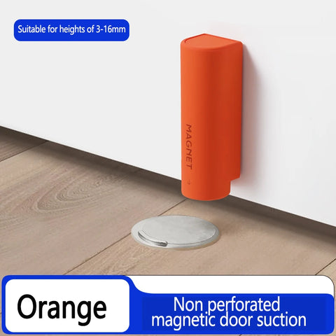 Door stop magnetic Door stopper Milk white black nail free Door base door hardware close prevention door closer Bumper block