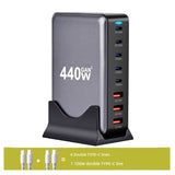 Multi-Port USB Charger Porous Socket Fast Charging Plug for Huawei Xiaomi Interface Multi-Function High-Power Desktop Studio Power Strip Socket Integrated Universal Charging Pile Station Mobile Phone Neutral