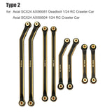 AXSPEED Brass High Clearance Link Rod Set for Axial SCX24 Deadbolt JEEP Gladiator Wrangler Bronco Chevrolet 1/24 RC Crawler Car