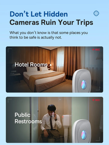 Baseus Camera Detector for Anti Candid Security Protection Mini Pinhole Hidden Camera Lens Detect Gadget Hotel Peeping Detector