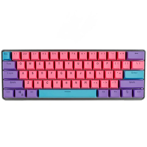 61 Key Set PBT Keycaps Ansi 60% Computer Gamer Mechanical Keyboard Cap Backlight OEM Miami DOLCH GK61 SK61 Anne pro 2 RK61 K617