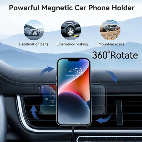 30W Magnetic Car Wireless Charger Phone Holder Stand for iPhone 15 14 13 12 11 Pro Max Car Mount Chargers Fast Charging Station