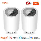 Tuya ZigBee 3.0 TRV Thermostat Smart Radiator Actuator Valve Automatic Programmable Temperature Controller for Alexa Google Home