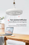 Smart Remote Control Ceiling Fan with LED Lighting Ceiling Fan with Lights Remote Control E27 Converter Base for Living Room