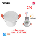 ZigBee3.0/Wifi 24G MmWave Radar Human Presence Motion Sensor For Light Switch Luminosity Detection 110/220V Tuya Smart Life Home