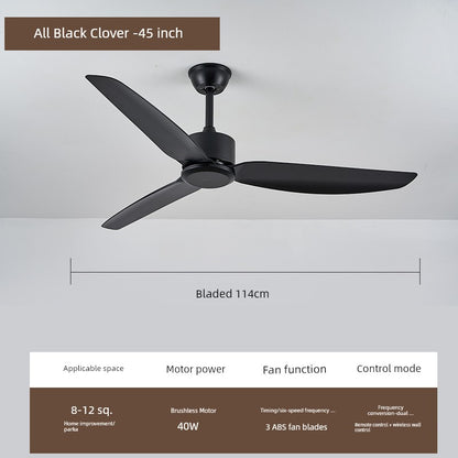 Large Wind Dining Retro Ceiling Fan Black Mute Remote Control Fan Living Room Home Commercial Restaurant Minimalist Electric Fan