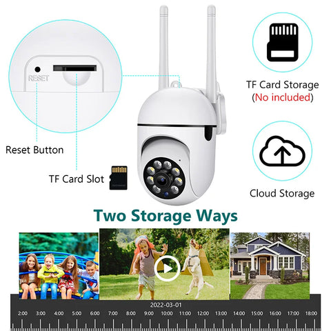 JOOAN 3MP WiFi Camera Home PTZ IP Camera Color Night Audio Wireless Surveillance Camera Auto Tracking Security CCTV Camera