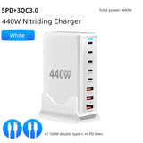 Multi-Port USB Charger Porous Socket Fast Charging Plug for Huawei Xiaomi Interface Multi-Function High-Power Desktop Studio Power Strip Socket Integrated Universal Charging Pile Station Mobile Phone Neutral