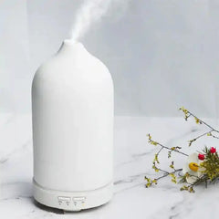 Ceramic Fragrance Diffuser Automatic Small Humidifier Hotel Air Fresher Essential Oil Diffuser Timing Colorful Lights