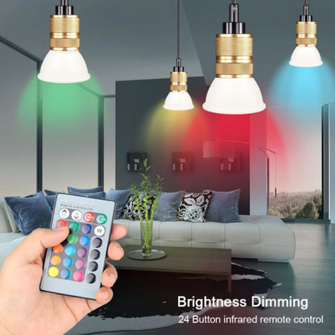 16 Color E27 RGB Remote Control Bulb Led Light For Room Smart Bulb Lamp Dimmer Low Power Consumption Energy Save Adjustable Bulb