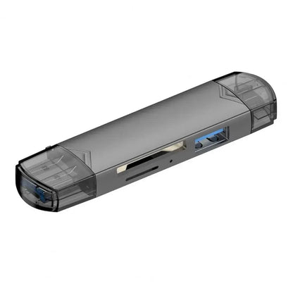 JASTER 6 In 1 Multifunction USB 3.0 Card Reader U Disk TYPE-C/Usb/Tf/Sd Flash Drive Memory Card for Adapter Phone Laptop Compute