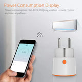 Tuya Smart Zigbee Plug Socket 3680W 16A Power Energy Monitoring Timer Switch EU Outlet Voice Control