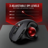 Bluetooth Mouse Rechargeable 2.4G USB Wireless Mice Ergonomic Trackball Mouse for Computer 1000 1600 1800 DPI