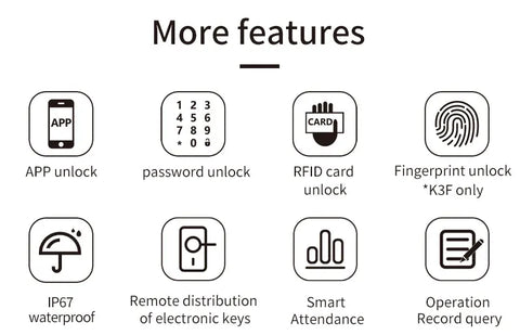 TTLOCK K3/K3F Fingerprint Access Control Door System Opener for Intercom Nfc Bluetooth Electric Gate Keypad 13.56Mhz RFID Card