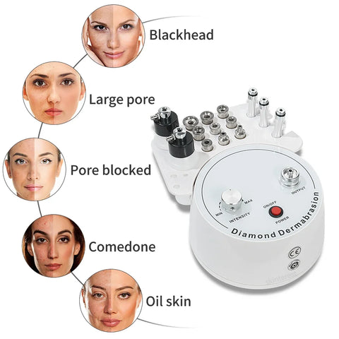 Diamond Microdermabrasion Beauty Machine Vacuum Suction Spray Moisten Exfoliate Skin Peeling Anti Aging Facial Skincare Tool