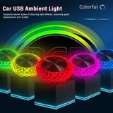 Car USB Ambient Lights Portable Mini LED Atmosphere Lamps Interior Decorative lights for car and Computer, Environment Lighting