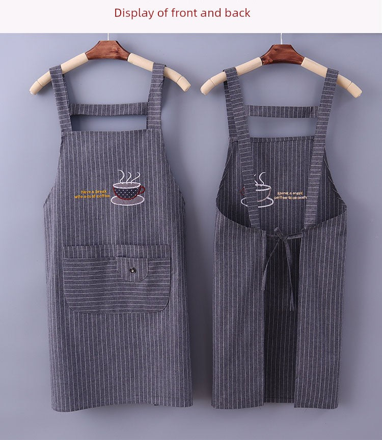 Korean-Style Anti-Fouling Cotton and Linen Belt Apron