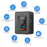 5-in-1 CO2 Meter Digital Temperature &amp; Humidity Tester