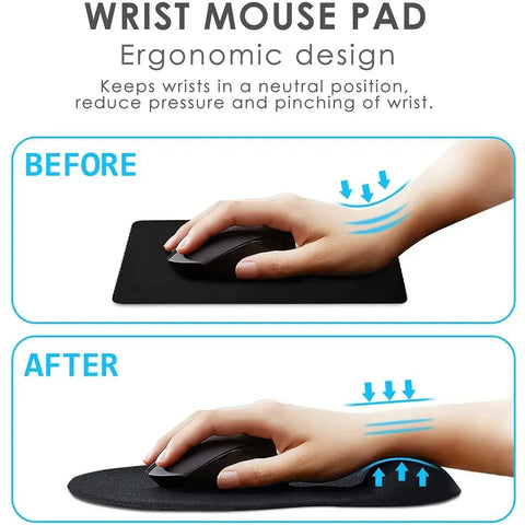 Ergonomic Wrist Rest Mouse Pad Comfortable Wrist Support Non Slip Mice Mat Soft Mousepad For PC Laptop Computer