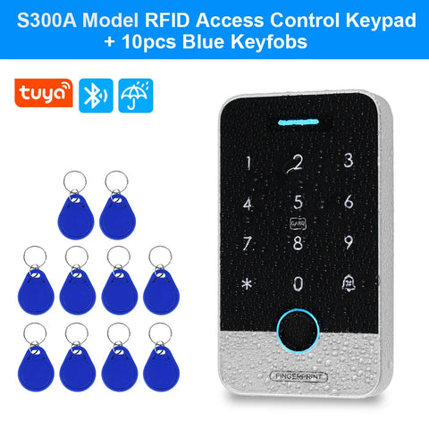 Waterproof Bluetooth Tuya APP Fingerprint Access Controller Standalone RFID Keyboard Touch Keypad 13.56MHz Door Opener System