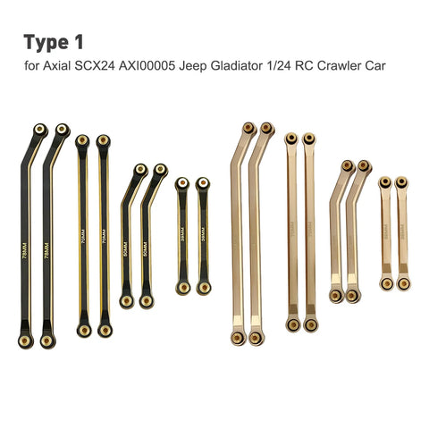 AXSPEED Brass High Clearance Link Rod Set for Axial SCX24 Deadbolt JEEP Gladiator Wrangler Bronco Chevrolet 1/24 RC Crawler Car