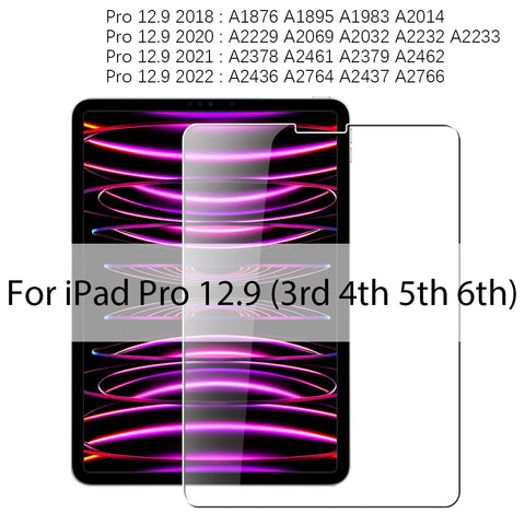 Tempered Glass Screen Protector For Ipad Pro 13 12.9 11 6th M4 M2 2024 Air 5 4 3 2 1 9 9th 10 10th Gen Mini 6 10.9 10.2 9.7 Film