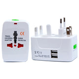 Global All-in-One Travel Adapter with Dual USB Charging Ports