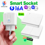 Smart Home Wireless Remote Control Socket Switch 16A EU FR Plug Electrical Outlet for Remote ON OFF Household Appliance/Light