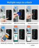 Dual RFID 125Khz+13.56MHz NFC Tuya Outdoor Fingerprint Access Control Keypad IP67 Waterproof Biometrics Door Opener with Gateway