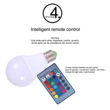 16 Color E27 RGB Remote Control Bulb Led Light For Room Smart Bulb Lamp Dimmer Low Power Consumption Energy Save Adjustable Bulb