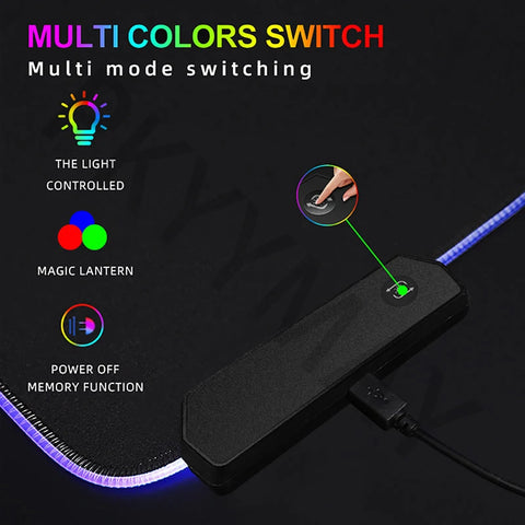 Sakura RGB Mouse Pad Gaming Mousepad LED Mouse Mat Keyboard Mat Anti-slip Best Choice Desk Pad XXL Luminous Desk Rug