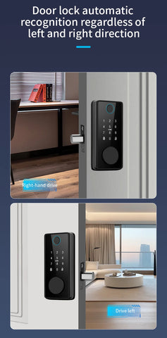 SmarDeer Electronic Door Lock Tuya Bluetooth Lock with Deadbolt Fingerprint Lock Keyless Entry