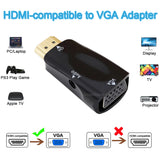 HDMI-compatible to VGA Adapter Male To Famale HD 1080P Audio Cable Converter For PC Laptop TV Box Computer Display Projector