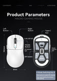 Attack Shark X3 Wireless Mouse ,Macro Gaming  Mouse, 49g Lightweight Mouse,PixArt PAW3395 650IPS 26000dpi,mouse pad/PC/laptop