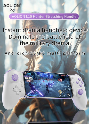 AOLION  L10 Mobile Phone Gamepad Hall Effect Game Controller for iPhone 15 Android Cellphone Cloud Gaming Xbox Game Pass STADIA