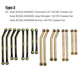 AXSPEED Brass High Clearance Link Rod Set for Axial SCX24 Deadbolt JEEP Gladiator Wrangler Bronco Chevrolet 1/24 RC Crawler Car