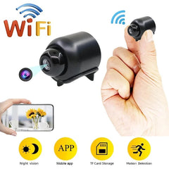 Mini WiFi Camera 1080P HD Night Vision Included Motion Sound Detector in Home Office 120 Degrees Wide Angle Micro Baby Monitor