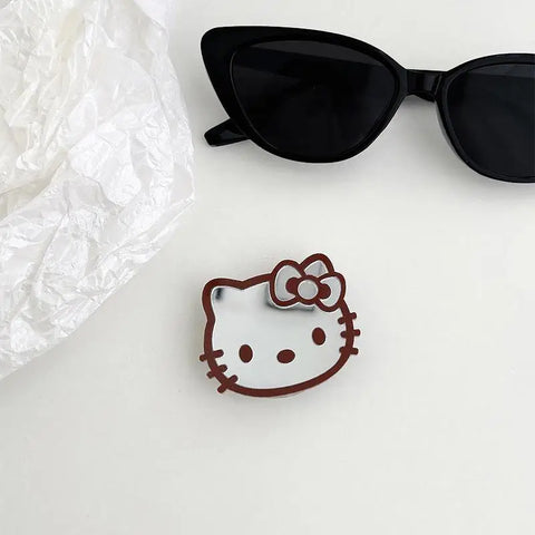 Sanrio Hello Kitty Phone Airbag Holder Mirror Colored Retractable Phone Stander Stretchable Desktop Holder Back Sticker Gifts