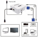 HDMI to VGA Converter With Audio VGA to HDMI Converter HDMI Adapter for Notebook Xbox360 DVD PS3 PC HD 1080P TV Box Projector