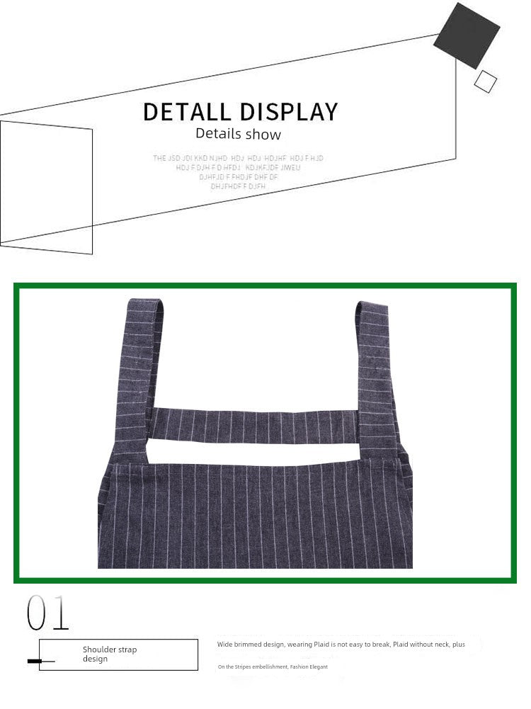 Korean-Style Anti-Fouling Cotton and Linen Belt Apron