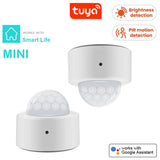 Tuya 2-in-1 Zigbee Mini PIR Motion Detector + Bright Lux Light