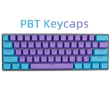 61 Key Set PBT Keycaps Ansi 60% Computer Gamer Mechanical Keyboard Cap Backlight OEM Miami DOLCH GK61 SK61 Anne pro 2 RK61 K617