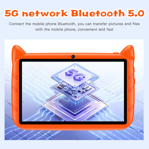 New 7 Inch Global Version 5G WiFi Kids Tablets Quad Core Android Learning Education Tablet PC 4GB RAM 64GB ROM Children's Gifts