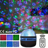 LED Starry Galaxy Projector Light RGB Smart Remote Control Star Aurora Lamp KTV USB Powered Auto Rotating for Home Bedroom Decor