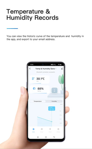 Tuya Smart Temperature Humidity Sensor Mini 2024 New Upgrade Bluetooth-Compatible APP Remote Control Thermometer Hygrometer