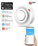 Tuya Smart Zigbee Smoke Detector Smart Home Real-time Monitoring Remote Alarm Notification App Control Works Need Zigbee Hub