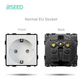 BSEED Mechanical Button Switches TV ST CAT5 RJ45 Plug Type-c USB EU French Power Sockets DIY Function Parts  Free Combination