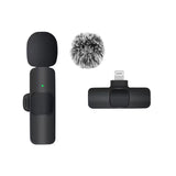 Basix Wireless Lavalier Microphone Audio Recording Mini Replaceable Windproof Wool Microphone for iPhone16 Shoot vlog YouTube